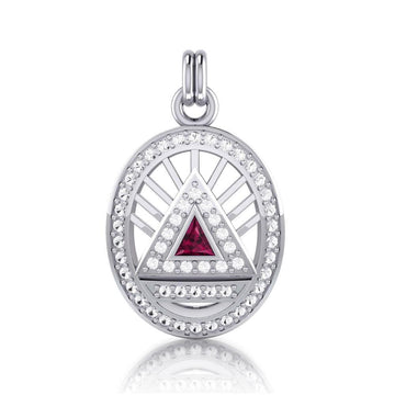 Triangle Power Pendant with Gemstone TPD3694 - Jewelry